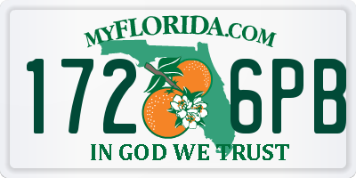 FL license plate 1726PB