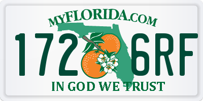 FL license plate 1726RF