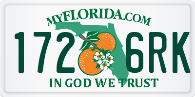 FL license plate 1726RK