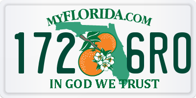 FL license plate 1726RO