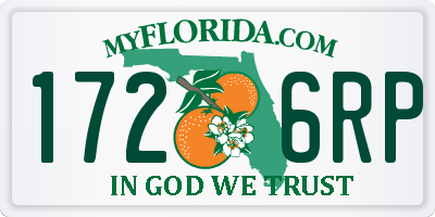 FL license plate 1726RP