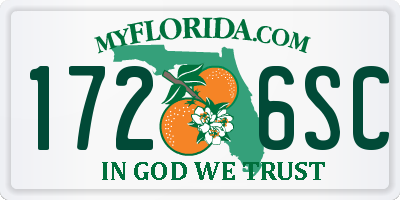 FL license plate 1726SC
