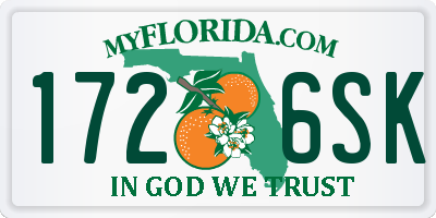 FL license plate 1726SK