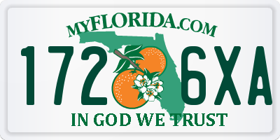 FL license plate 1726XA