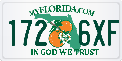 FL license plate 1726XF
