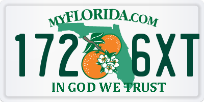 FL license plate 1726XT