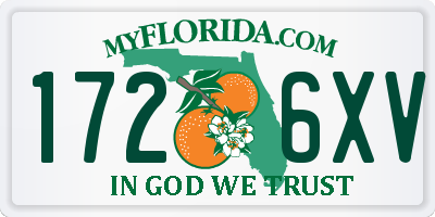 FL license plate 1726XV