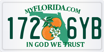 FL license plate 1726YB