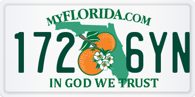 FL license plate 1726YN