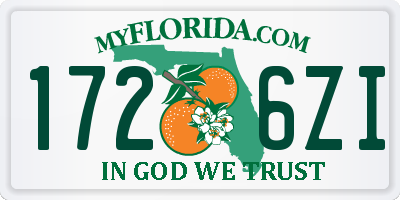 FL license plate 1726ZI