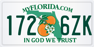 FL license plate 1726ZK