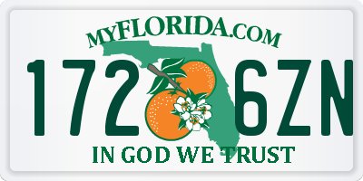 FL license plate 1726ZN