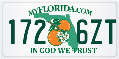 FL license plate 1726ZT