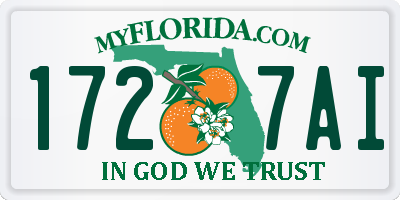 FL license plate 1727AI