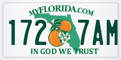 FL license plate 1727AM
