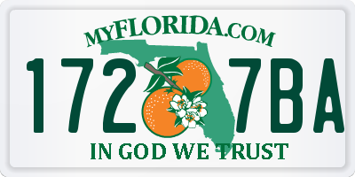 FL license plate 1727BA