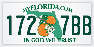 FL license plate 1727BB