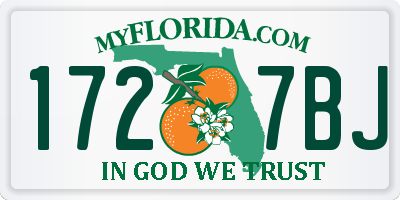 FL license plate 1727BJ