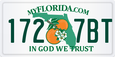 FL license plate 1727BT