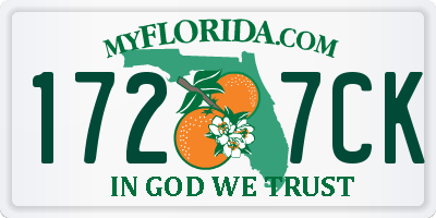 FL license plate 1727CK