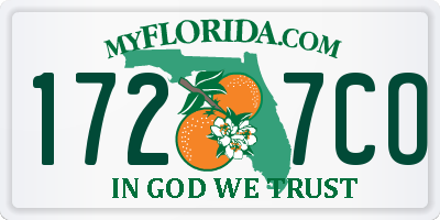 FL license plate 1727CO