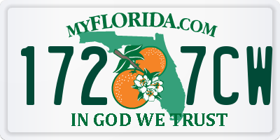 FL license plate 1727CW