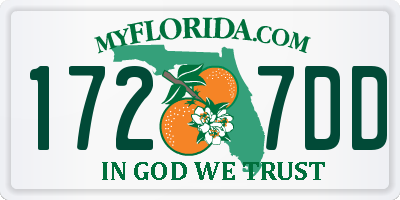 FL license plate 1727DD