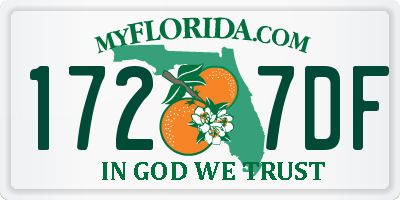 FL license plate 1727DF