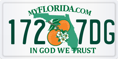 FL license plate 1727DG