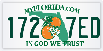 FL license plate 1727ED