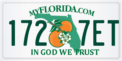FL license plate 1727ET