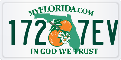 FL license plate 1727EV
