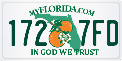 FL license plate 1727FD