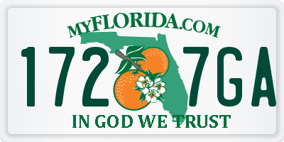 FL license plate 1727GA