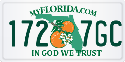 FL license plate 1727GC