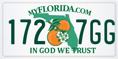 FL license plate 1727GG