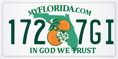FL license plate 1727GI