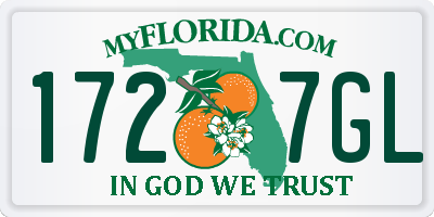 FL license plate 1727GL