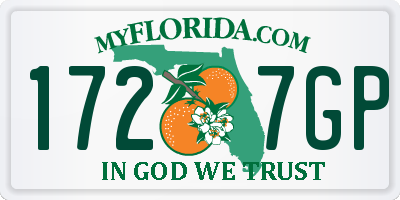 FL license plate 1727GP