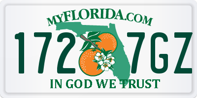 FL license plate 1727GZ