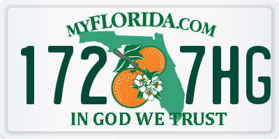 FL license plate 1727HG