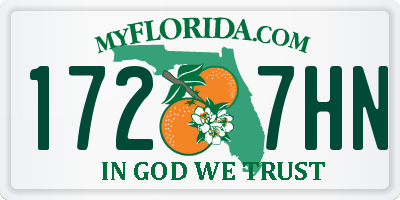 FL license plate 1727HN