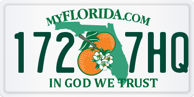 FL license plate 1727HQ