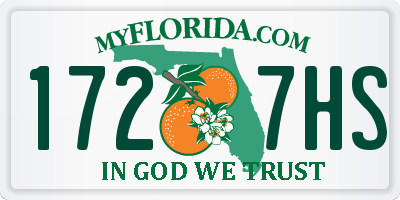 FL license plate 1727HS