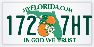 FL license plate 1727HT
