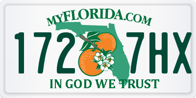 FL license plate 1727HX