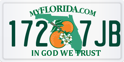 FL license plate 1727JB