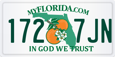 FL license plate 1727JN