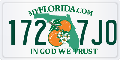 FL license plate 1727JO