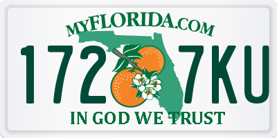 FL license plate 1727KU